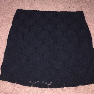 Blue lace skirt